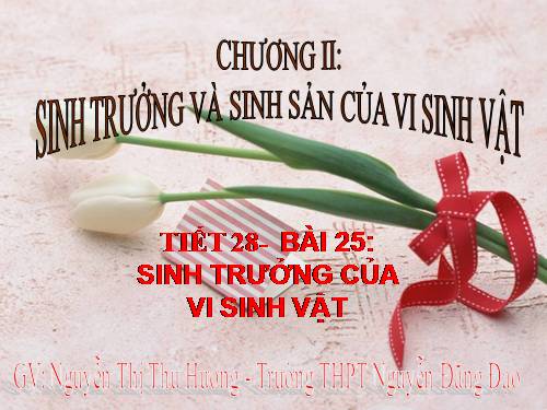 Bài 25. Sinh trưởng của vi sinh vật