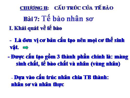 Bài 7. Tế bào nhân sơ