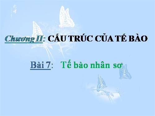 Bài 7. Tế bào nhân sơ