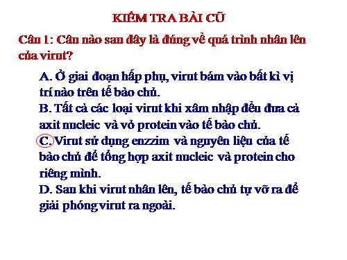 Bài 31. Virut gây bệnh, ứng dụng của virut trong thực tiễn