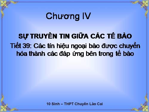 Truyền tin giữa các tế bào