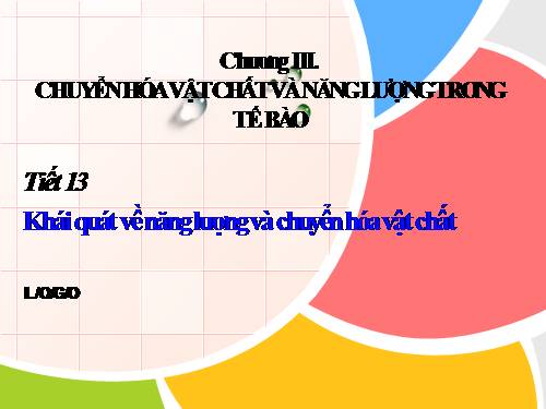 Bài 13. Khái niệm về năng lượng và chuyển hóa vật chất