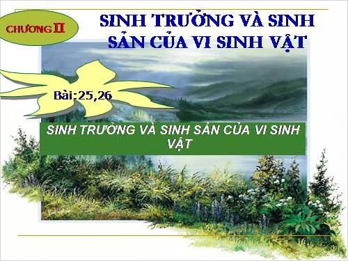 Bài 25. Sinh trưởng của vi sinh vật