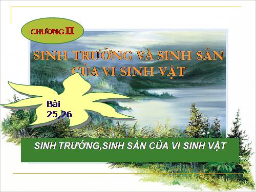 Bài 25. Sinh trưởng của vi sinh vật