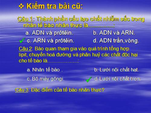 Bài 9. Tế bào nhân thực (tiếp theo)