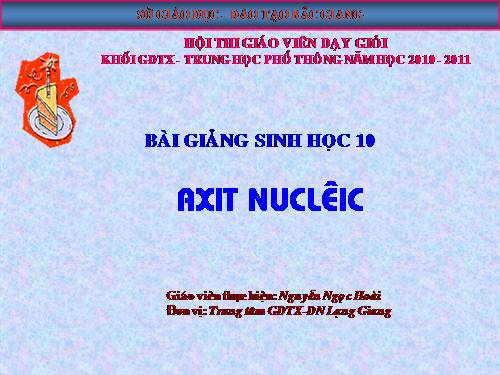 Bài 6. Axit nuclêic