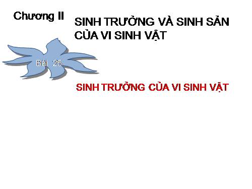 Bài 25. Sinh trưởng của vi sinh vật