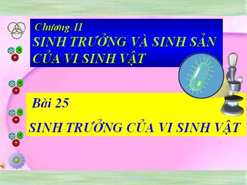 Bài 25. Sinh trưởng của vi sinh vật