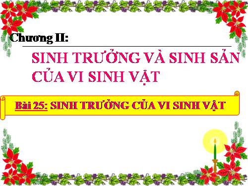 Bài 25. Sinh trưởng của vi sinh vật