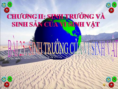 Bài 25. Sinh trưởng của vi sinh vật