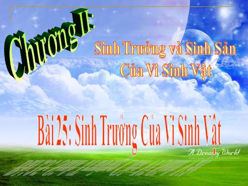 Bài 25. Sinh trưởng của vi sinh vật