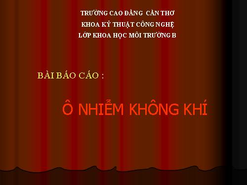 ô nhiễm không khí