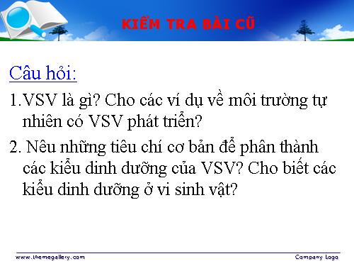 Bài 23. Quá trình tổng hợp và phân giải các chất ở vi sinh vật