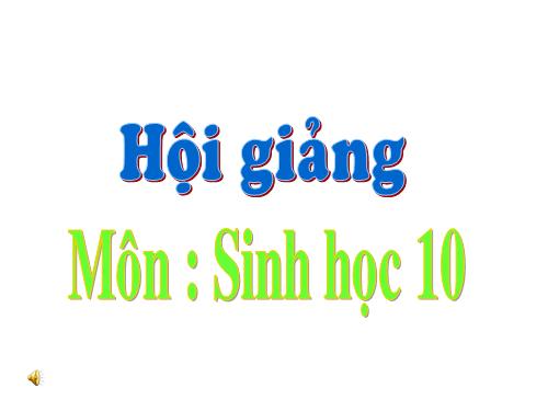 tiết 25 - sinh 10