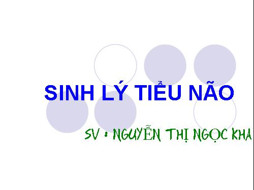 Bài 3:  Sinh lý tiểu não