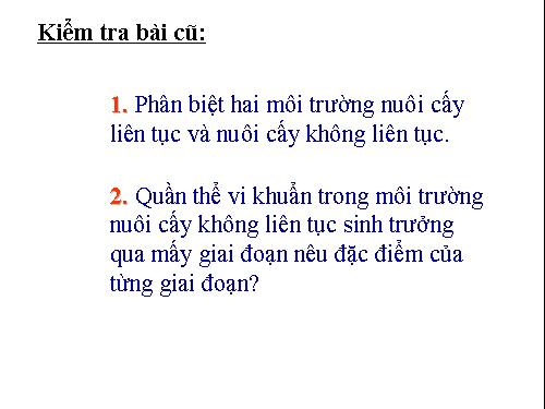 Bài 26. Sinh sản của vi sinh vật