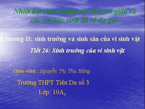 Bài 25. Sinh trưởng của vi sinh vật