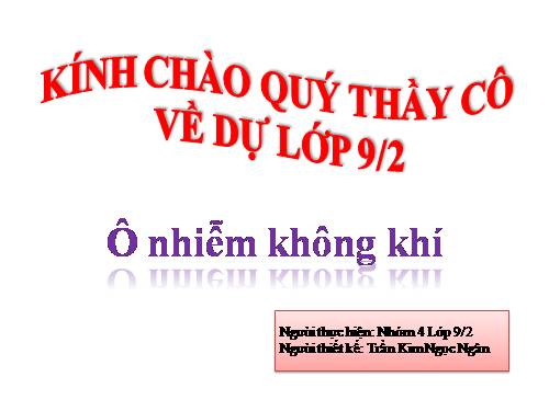 Bài 54. Ô nhiễm môi trường