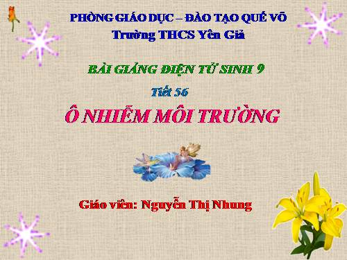 Bài 54. Ô nhiễm môi trường