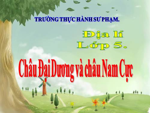 Bài 27. Châu Đại Dương và châu Nam Cực