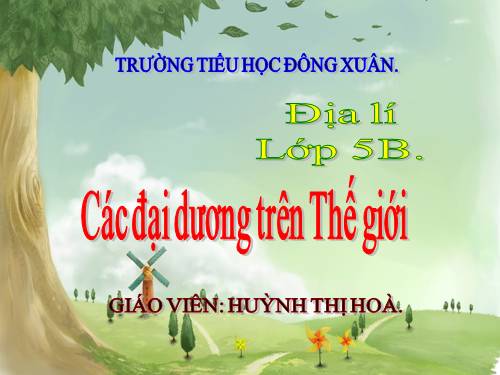 Bài 28. Các đại dương trên thế giới