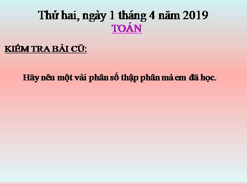 Khái niệm số thập phân