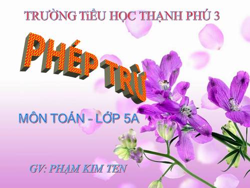 Phép trừ