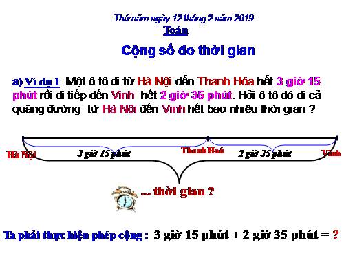 Cộng số đo thời gian