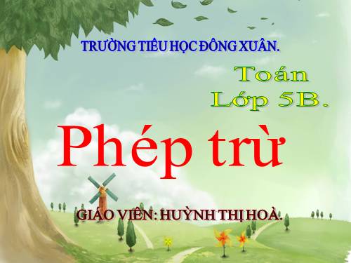 Phép trừ