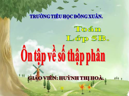 Ôn tập về số thập phân