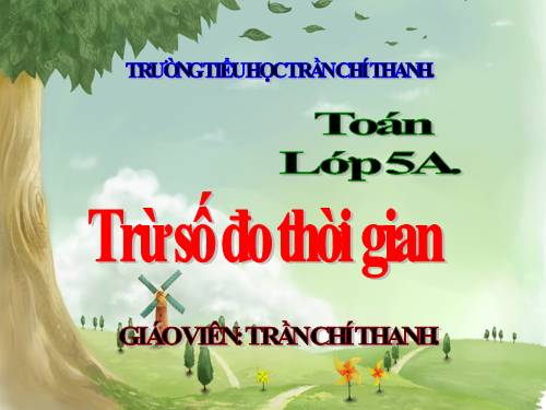 Trừ số đo thời gian