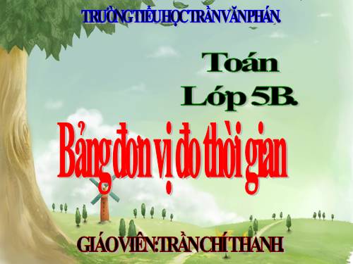 Ôn tập về đo thời gian