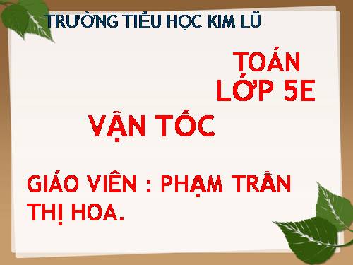 Vận tốc