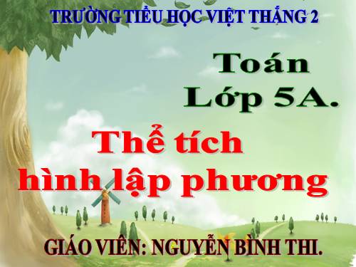 Thể tích hình lập phương