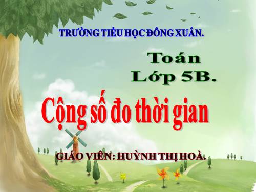 Cộng số đo thời gian