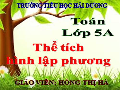 Thể tích hình lập phương