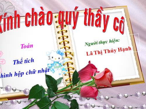 Thể tích hình hộp chữ nhật