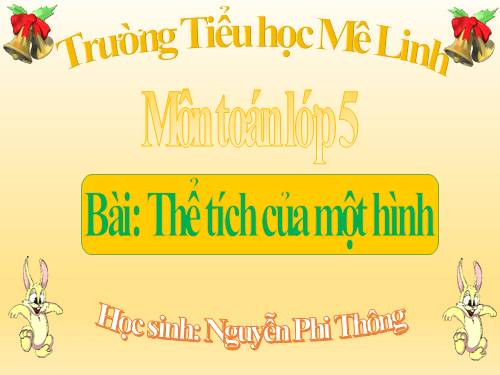 Thể tích của một hình