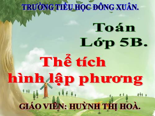 Thể tích hình lập phương