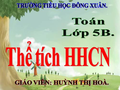 Thể tích hình hộp chữ nhật