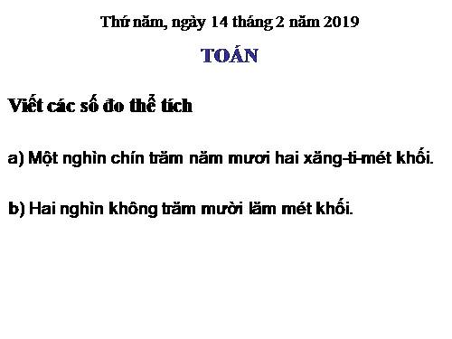 Thể tích hình hộp chữ nhật