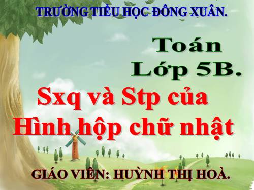 Diện tích xung quanh và diện tích toàn phần của hình hộp chữ nhật