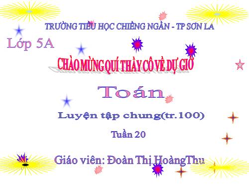 Luyện tập chung Trang 100