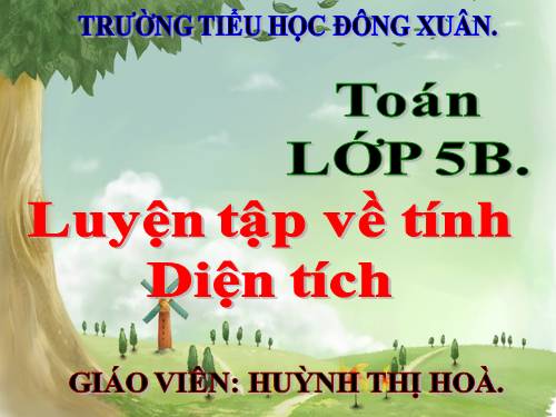 Luyện tập về tính diện tích