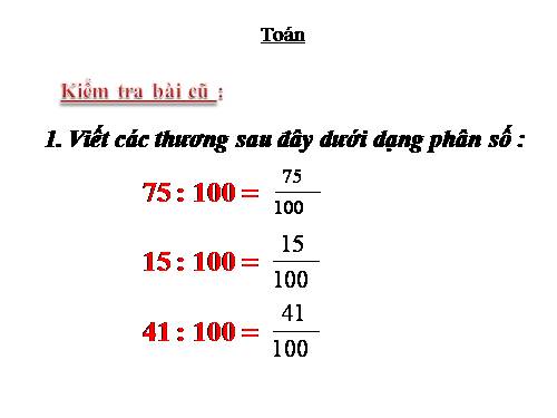 Tỉ số phần trăm