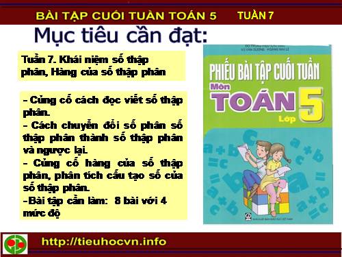 Viết các số đo độ dài dưới dạng số thập phân