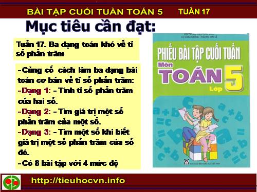 Giải toán về tỉ số phần trăm (tiếp theo)