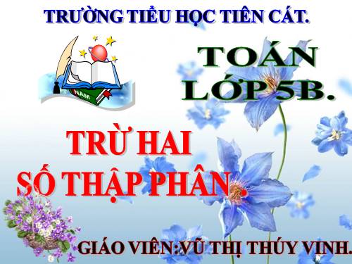 Trừ hai số thập phân