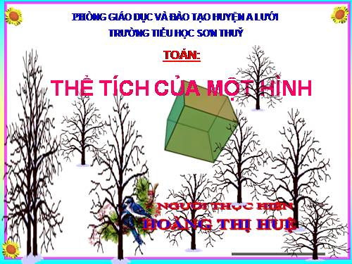 Thể tích của một hình