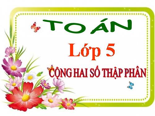 Cộng hai số thập phân